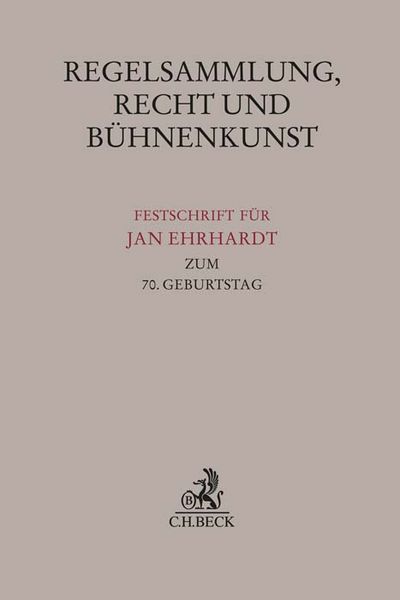 Produktbild: Regelsammlung, Recht und B&uuml;hnenkunst