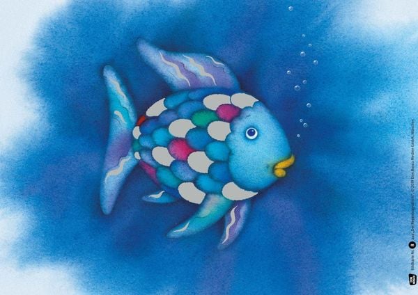 Produktbild: Der Regenbogenfisch, m. schillernden Schuppen. Kamishibai Bildkartenset