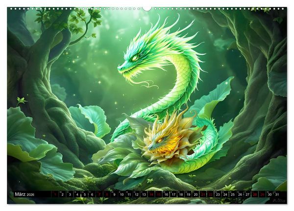 Produktbild: Mythos trifft Botanik &ndash; Die geheimnisvollen Drachenpflanzen (hochwertiger Premium Wandkalender 2026 DIN A2 quer), Kunstdruck in Hochglanz