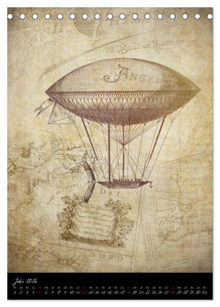 Produktbild: Vintage Welten (Tischkalender 2026 DIN A5 hoch), CALVENDO Monatskalender