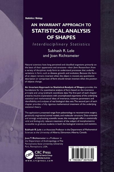 Produktbild: An Invariant Approach to Statistical Analysis of Shapes