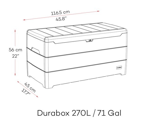 Produktbild: Durabox Aufbewahrungsbox Kissenbox 270 L