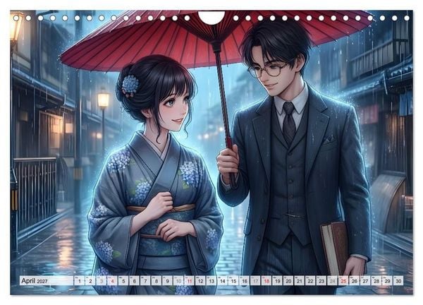 Produktbild: Meiji Mondkalender (Wandkalender 2027 DIN A4 quer), CALVENDO Monatskalender