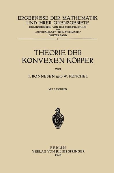 Produktbild: Theorie der Konvexen K&ouml;rper