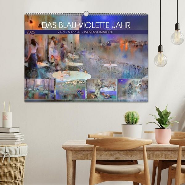 Produktbild: Das blau-violette Jahr (Wandkalender 2026 DIN A2 quer), CALVENDO Monatskalender
