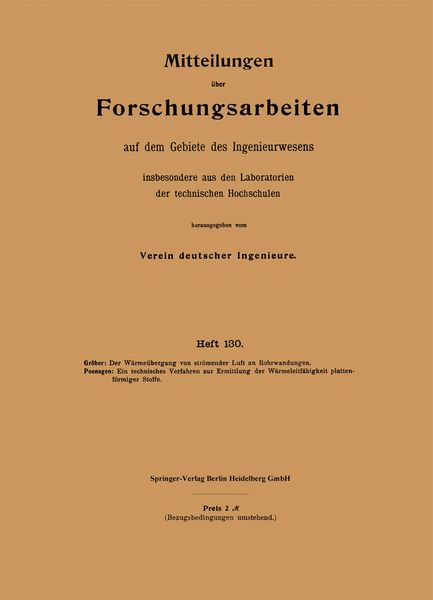 Produktbild: Mitteilungen &uuml;ber Forschungsarbeiten auf dem Gebiete des Ingenieurwesens