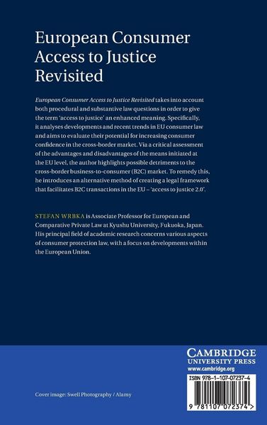 Produktbild: European Consumer Access to Justice Revisited