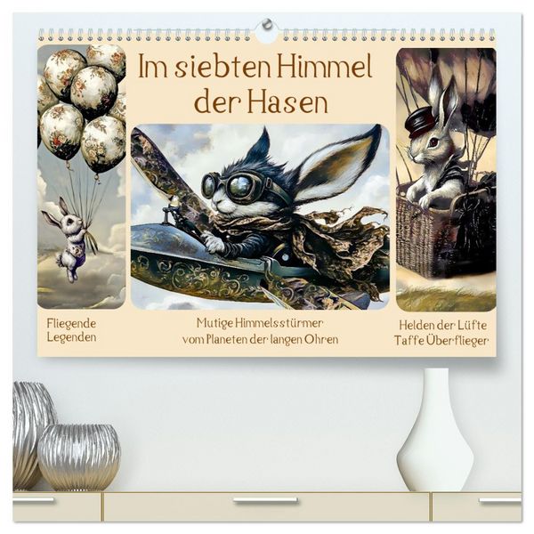 Produktbild: Im siebten Himmel der Hasen (hochwertiger Premium Wandkalender 2026 DIN A2 quer), Kunstdruck in Hochglanz