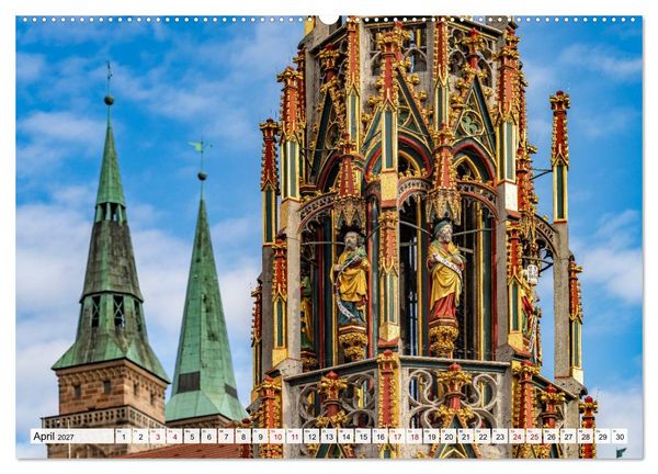 Produktbild: Wunderbares N&uuml;rnberg (Wandkalender 2027 DIN A2 quer), CALVENDO Monatskalender