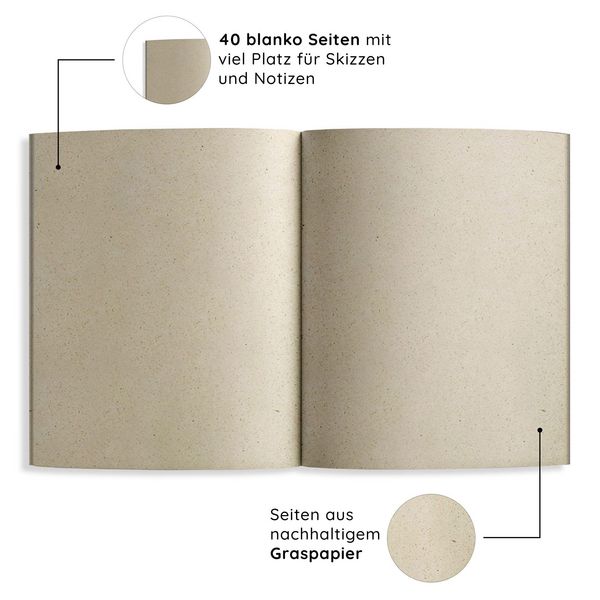 Produktbild: matabooks - A5 Notizheft aus Graspapier - Maya Farbe: Carrot