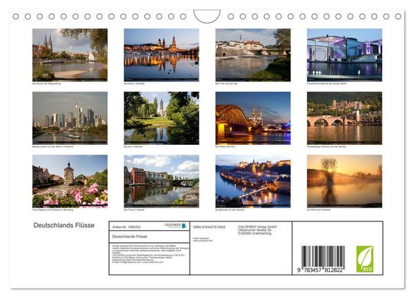 Produktbild: Deutschlands Fl&uuml;sse (Wandkalender 2026 DIN A4 quer), CALVENDO Monatskalender