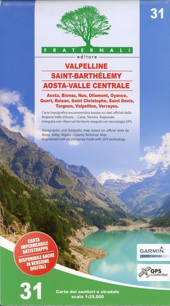Produktbild: Carta n. 31. Valpelline, Saint-Barth&eacute;lemy, Aosta 1:25.000