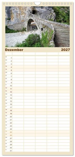 Produktbild: Familienplaner 2027 - Griechenland - Von Epirus bis zu den Inseln mit 5 Spalten (Wandkalender, 21 x 45 cm) CALVENDO