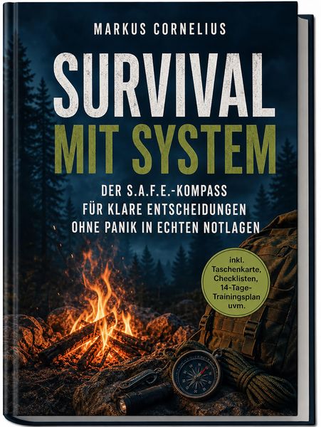 Produktbild: Survival mit System: Der S.A.F.E.-Kompass f&uuml;r klare Entscheidungen ohne Panik in echten Notlagen - inkl. Taschenkarte, Checklisten, 14-Tage-Trainingsp