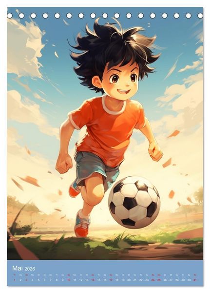 Produktbild: Manga-Boys. Die Abenteuer liebenswerter Jungs (Tischkalender 2026 DIN A5 hoch), CALVENDO Monatskalender