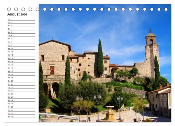Produktbild: Franziskusweg - Camino di Assisi (Tischkalender 2026 DIN A5 quer), CALVENDO Monatskalender