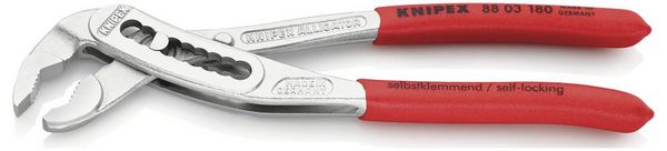 Produktbild: Knipex 88 03 180 Wasserpumpenzange Schl&uuml;sselweite (metrisch) 36mm 180mm