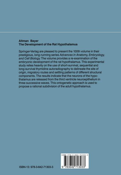 Produktbild: The Development of the Rat Hypothalamus
