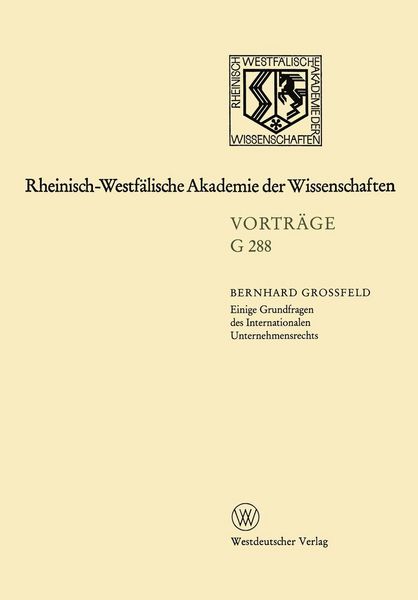Produktbild: Einige Grundfragen des Internationalen Unternehmensrechts