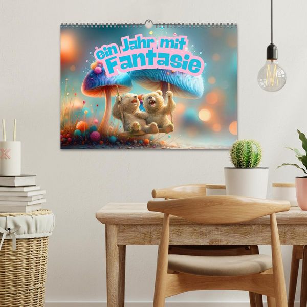 Produktbild: Ein Jahr mit Fantasie (Wandkalender 2026 DIN A3 quer), CALVENDO Monatskalender