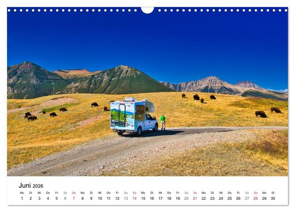 Produktbild: KANADA Mit dem Camper quer durch die Rockies (Wandkalender 2026 DIN A3 quer), CALVENDO Monatskalender