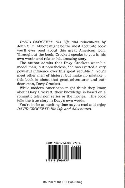 Produktbild: David Crockett, His Life and Adventures