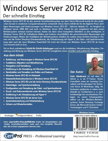 Produktbild: Windows Server 2012 R2 - Der schnelle Einstieg