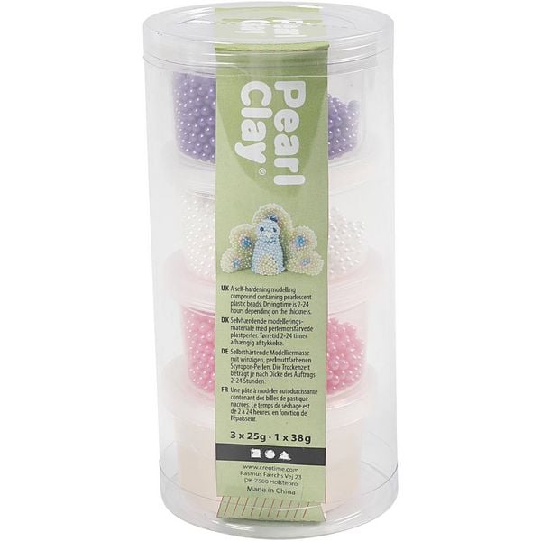 Produktbild: Creativ Company Pearl Clay&reg;, sortierte Farben, 3x25+38 g, 1 Set