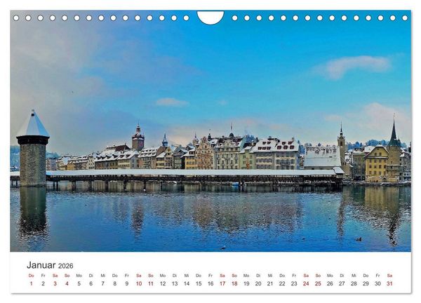Produktbild: Luzern, die Stadt im Zentrum der Schweiz (Wandkalender 2026 DIN A4 quer), CALVENDO Monatskalender