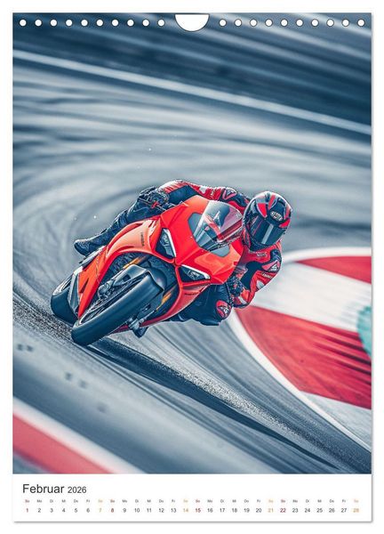 Produktbild: Motorradsport (Wandkalender 2026 DIN A4 hoch), CALVENDO Monatskalender
