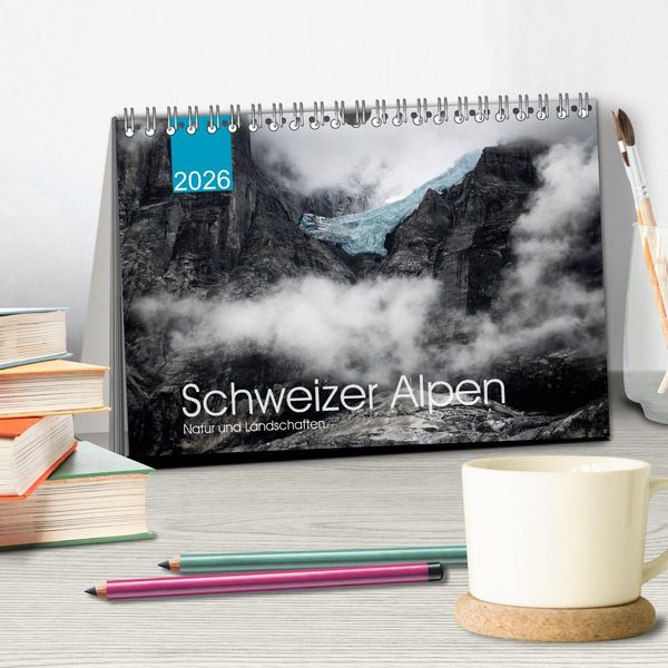 Produktbild: Schweizer Alpen. Natur und Landschaften (Tischkalender 2026 DIN A5 quer), CALVENDO Monatskalender