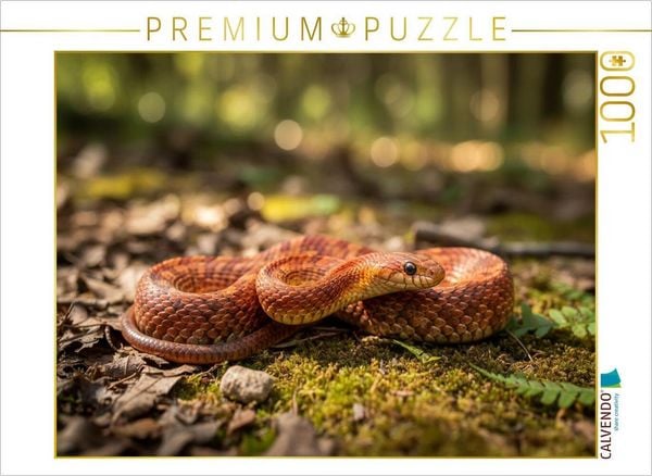 Produktbild: CALVENDO Puzzle Schlange auf dem Waldboden | 1000 Teile Lege-Gr&ouml;&szlig;e 64x48cm Foto-Puzzle f&uuml;r gl&uuml;ckliche Stunden