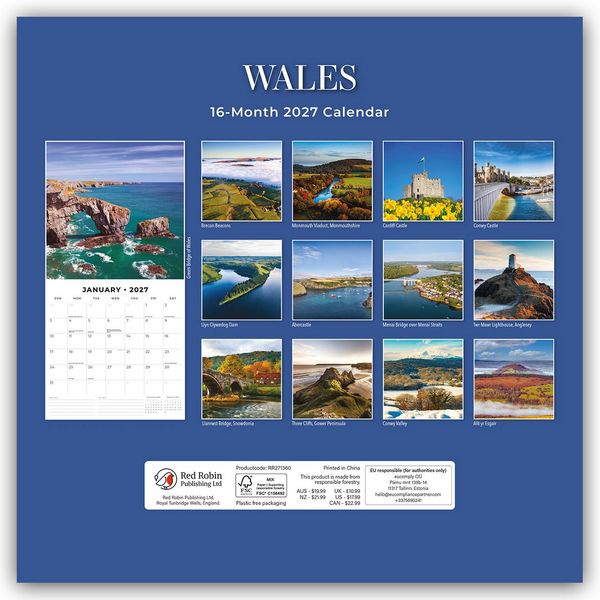 Produktbild: Wales 2027 &ndash; 16-Monatskalender