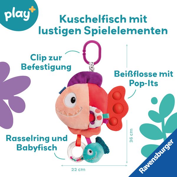 Produktbild: Play+ Pop-it Piranha (rot) - ab 0 Monate