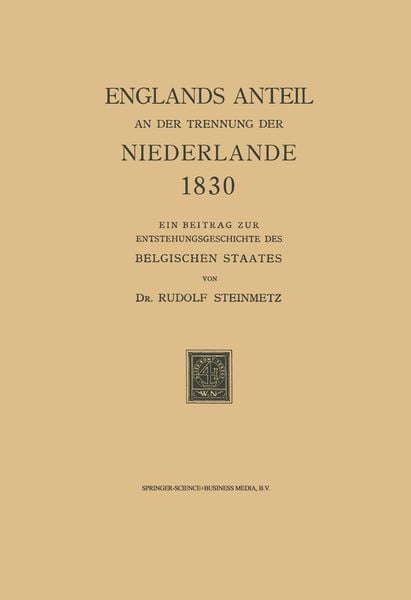 Produktbild: Englands Anteil an der Trennung der Niederlande 1830