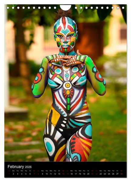 Produktbild: Equatorial Guinea Bodypainting Festival (Wall Calendar 2026 DIN A4 portrait), CALVENDO 12 Month Wall Calendar