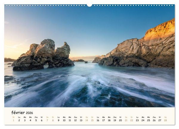 Produktbild: Rochers et mer (Calendrier mural 2026 DIN A2 vertical), CALVENDO calendrier mensuel