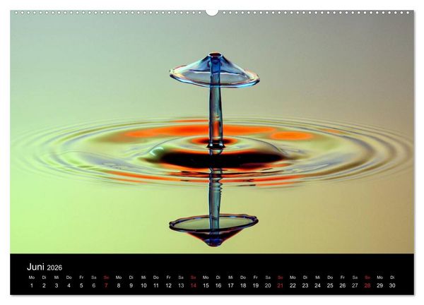Produktbild: Liquid Art - Magische Momente mit Wassertropfen (Wandkalender 2026 DIN A2 quer), CALVENDO Monatskalender