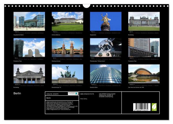 Produktbild: Berlin (Wandkalender 2026 DIN A3 quer), CALVENDO Monatskalender
