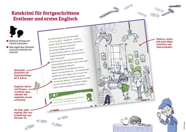 Produktbild: Duden Leseprofi &ndash; Sherlock Junior &hellip; seine spannendsten F&auml;lle, Erstes Englisch