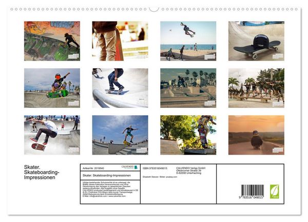 Produktbild: Skater. Skateboarding-Impressionen (hochwertiger Premium Wandkalender 2026 DIN A2 quer), Kunstdruck in Hochglanz