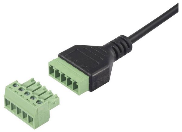 Produktbild: Renkforce USB 2.0 Adapterkabel [1x USB 2.0 Stecker Micro-B - 1x Klemmanschluss] RF-6443956 30 cm PVC-Mantel