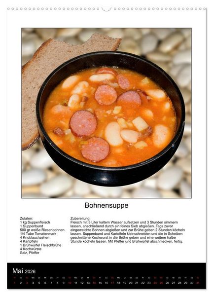 Produktbild: Omas Familienkochkalender (Wandkalender 2026 DIN A2 hoch), CALVENDO Monatskalender