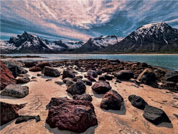 Produktbild: CALVENDO Puzzle Ein Motiv aus dem Kalender Mitternachtssonne - Magie aus Licht und Farben | 1000 Teile Lege-Gr&ouml;&szlig;e 64x48cm Foto-Puzzle f&uuml;r gl&uuml;ckliche Stunden