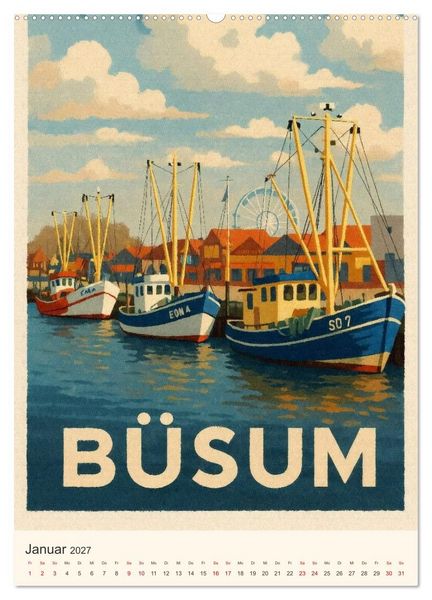Produktbild: Norddeutsche Kleinode - City Poster (Wandkalender 2027 DIN A2 hoch), CALVENDO Monatskalender