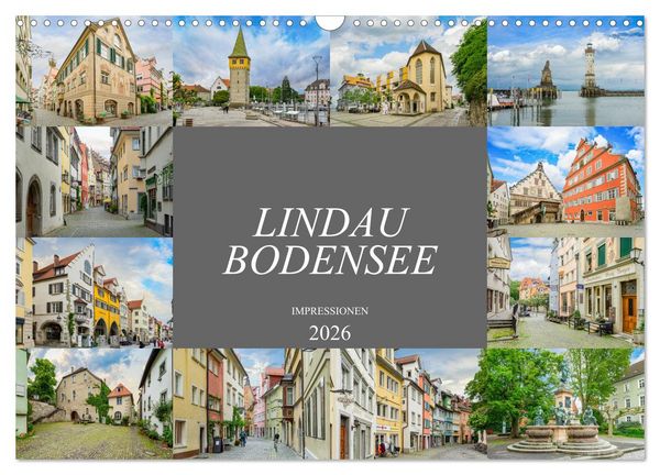 Lindau Bodensee Impressionen (Wandkalender 2026 DIN A3 quer), CALVENDO Monatskalender