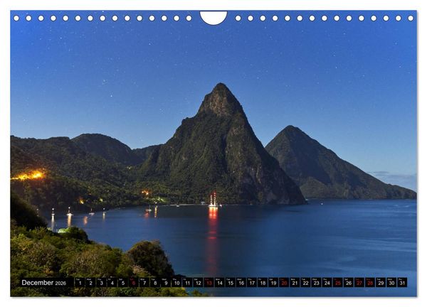 Produktbild: The Caribbean - St. Lucia, The Grenadines and Grenada (Wall Calendar 2026 DIN A4 landscape), CALVENDO 12 Month Wall Calendar