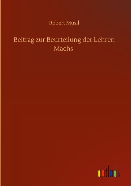 Produktbild: Beitrag zur Beurteilung der Lehren Machs