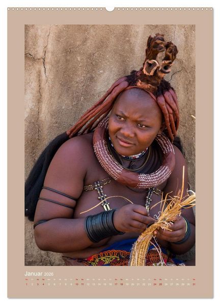 Produktbild: Besuch bei den Himbas - Namibia (hochwertiger Premium Wandkalender 2026 DIN A2 hoch), Kunstdruck in Hochglanz
