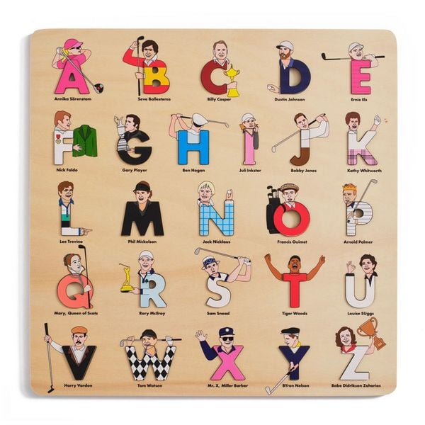 Golf Legends Wooden Alphabet Puzzle